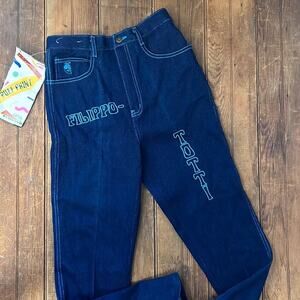 Vintage womens 1980s Filippo-Totti high waisted jean puff print NEW NWT size 9